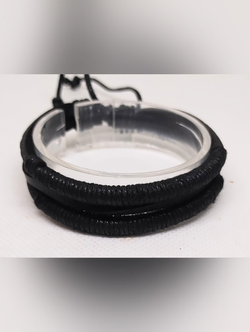 Men's Bracelet Leather Braided Layered Black New Jewelry G27
